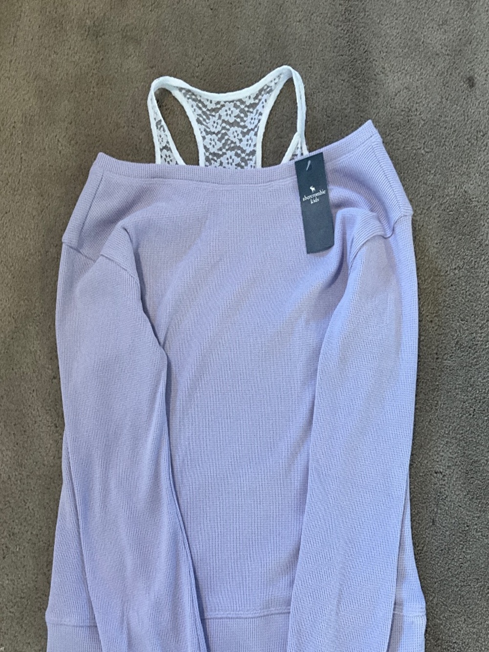 Abercrombie kids Lavender Waffle Knit Pullover Sweater